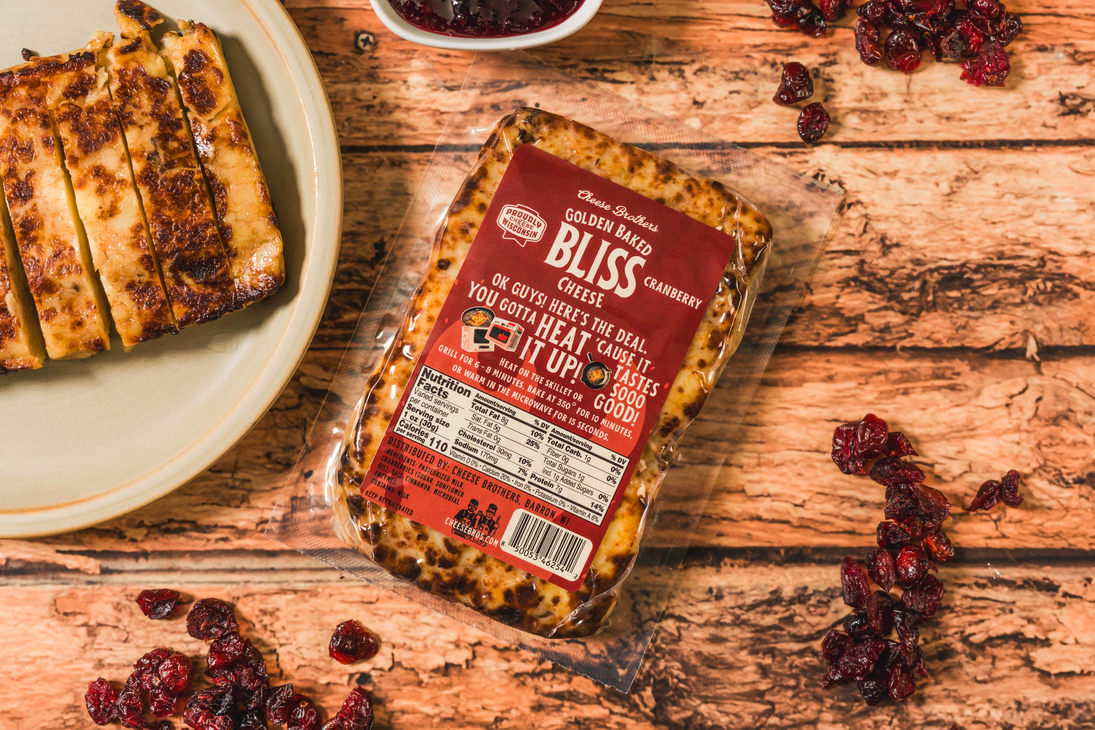 Cranberry Golden Baked Bliss Cheese | Order Wisconsin Bread Cheese