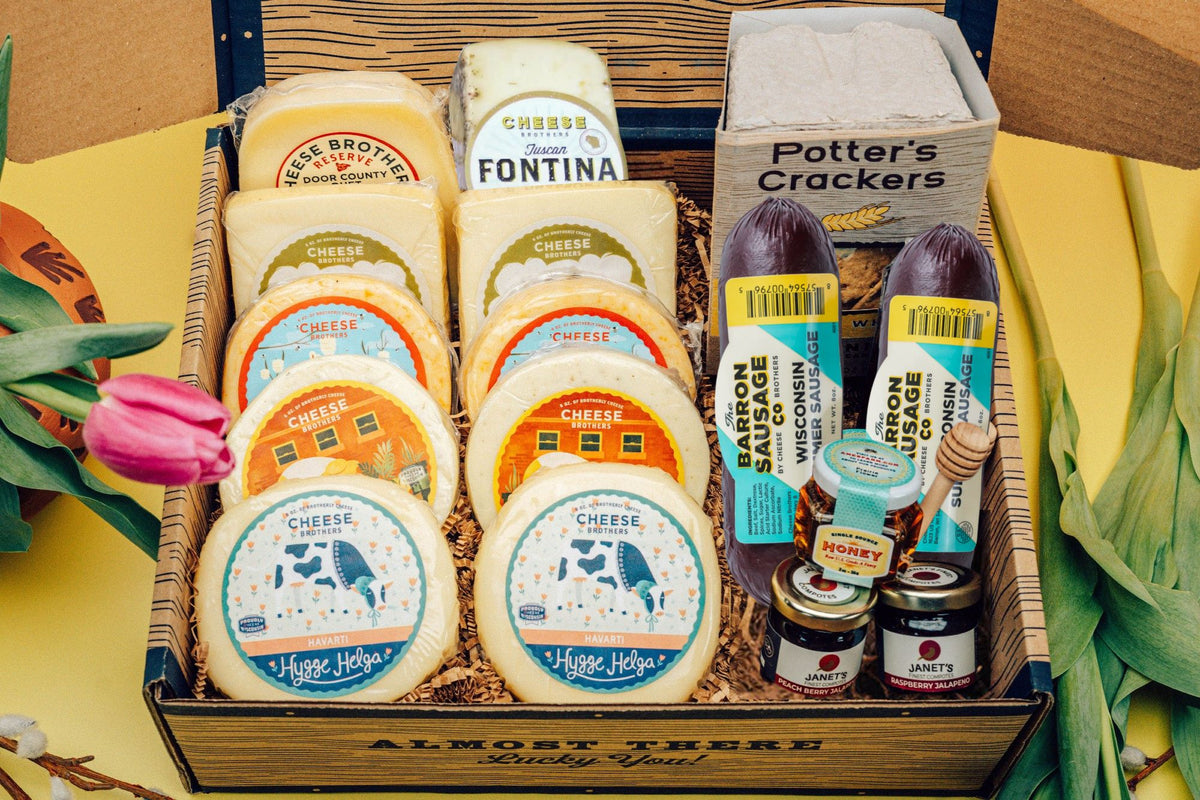 Deluxe &quot;World&#39;s Cheesiest Mom&quot; Gift Basket for Mom