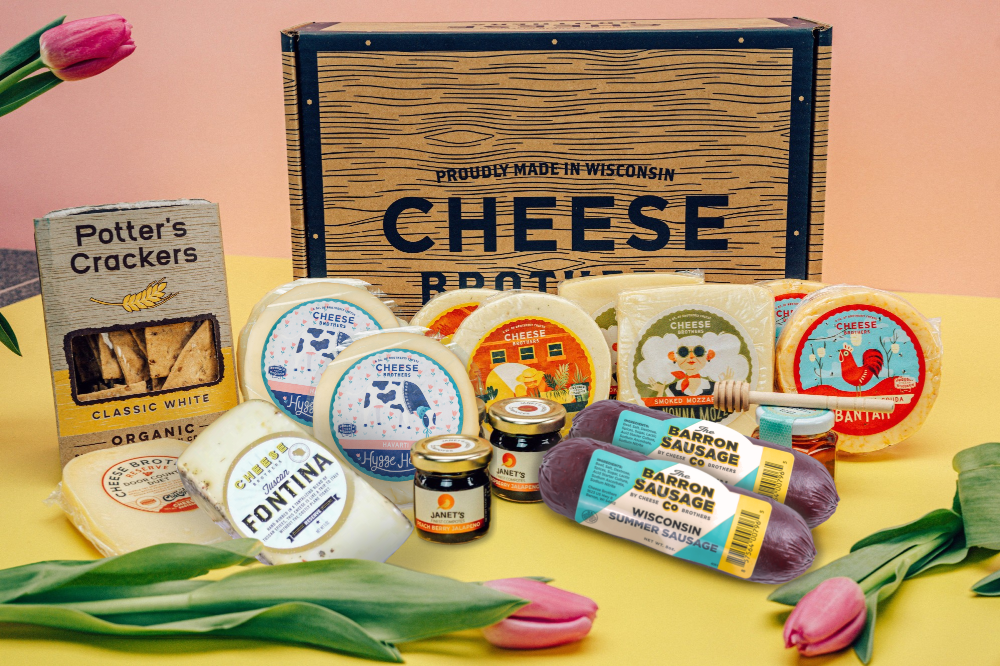 Deluxe "World's Cheesiest Mom" Gift Basket for Mom