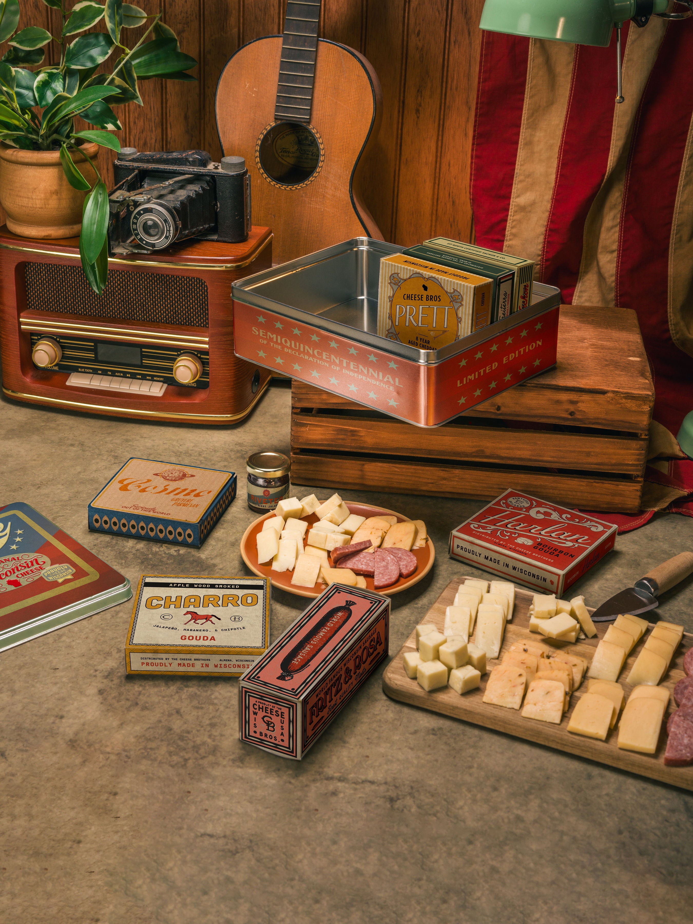 250th USA Anniversary Artisanal Gift Tin – Cheese Brothers, Inc.