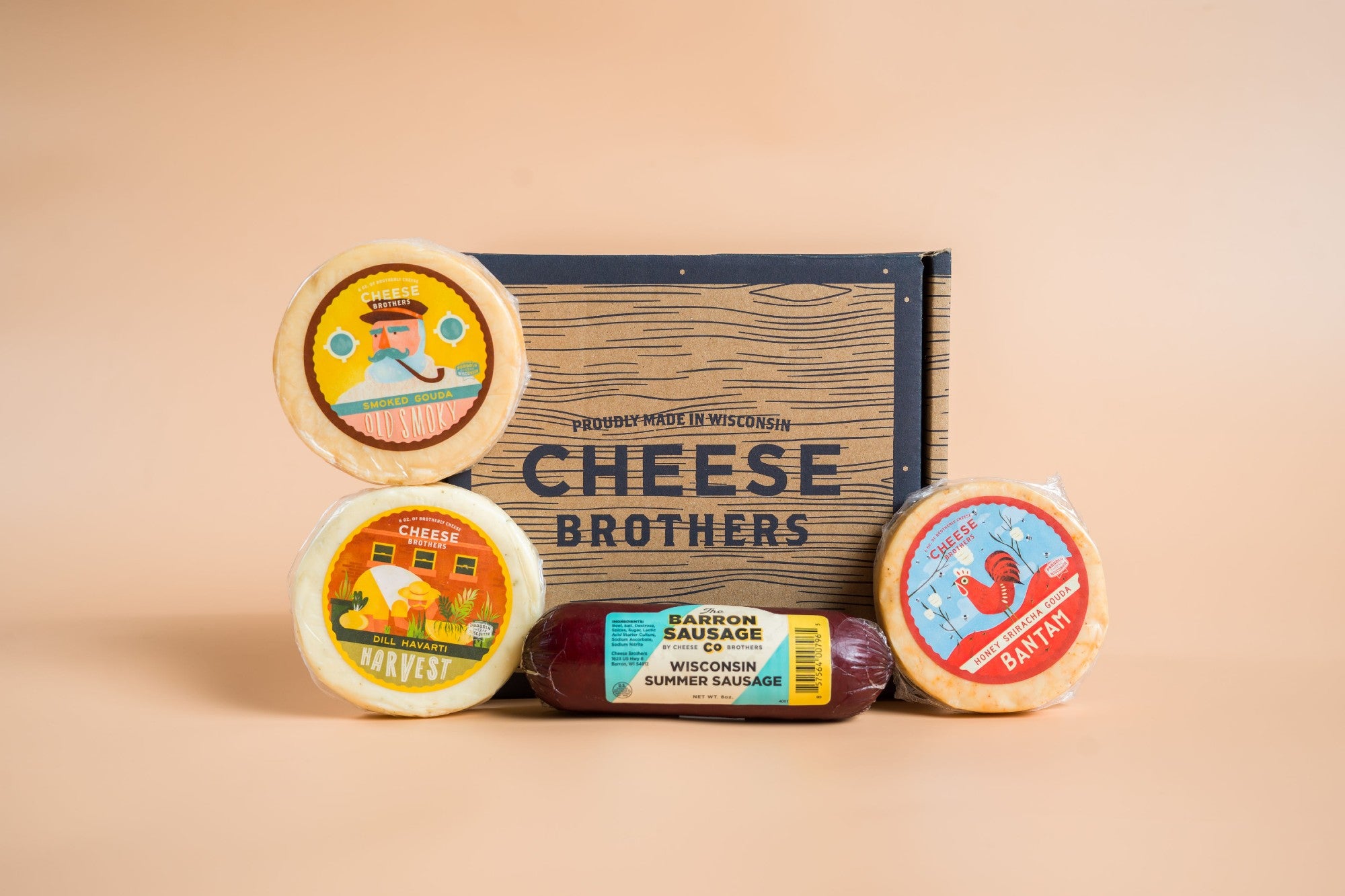 Cheese & Sausage Sampler (4-Pack)