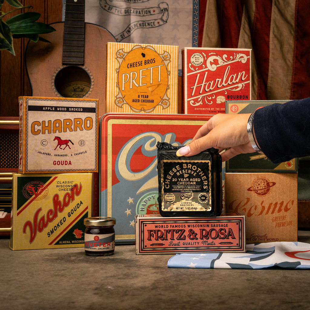 Retro Americana Cheese Gift Tin (+ Bonus 20-Year-Aged Cheddar)