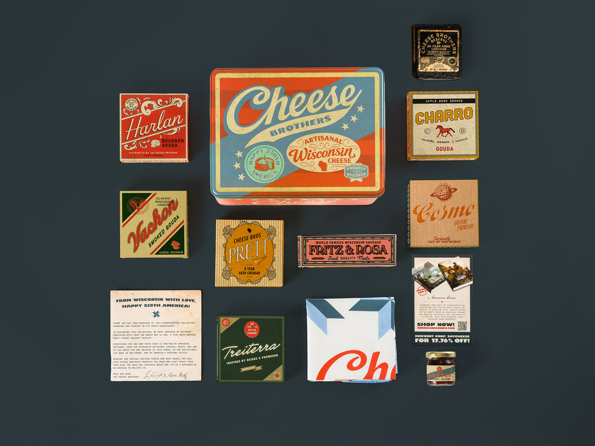 Retro Americana Cheese Gift Tin (+ Bonus 20-Year-Aged Cheddar)