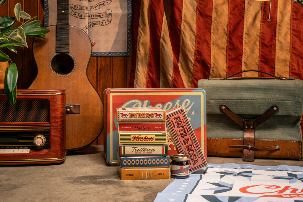Retro Americana Cheese Gift Tin (+ Bonus 20-Year-Aged Cheddar)
