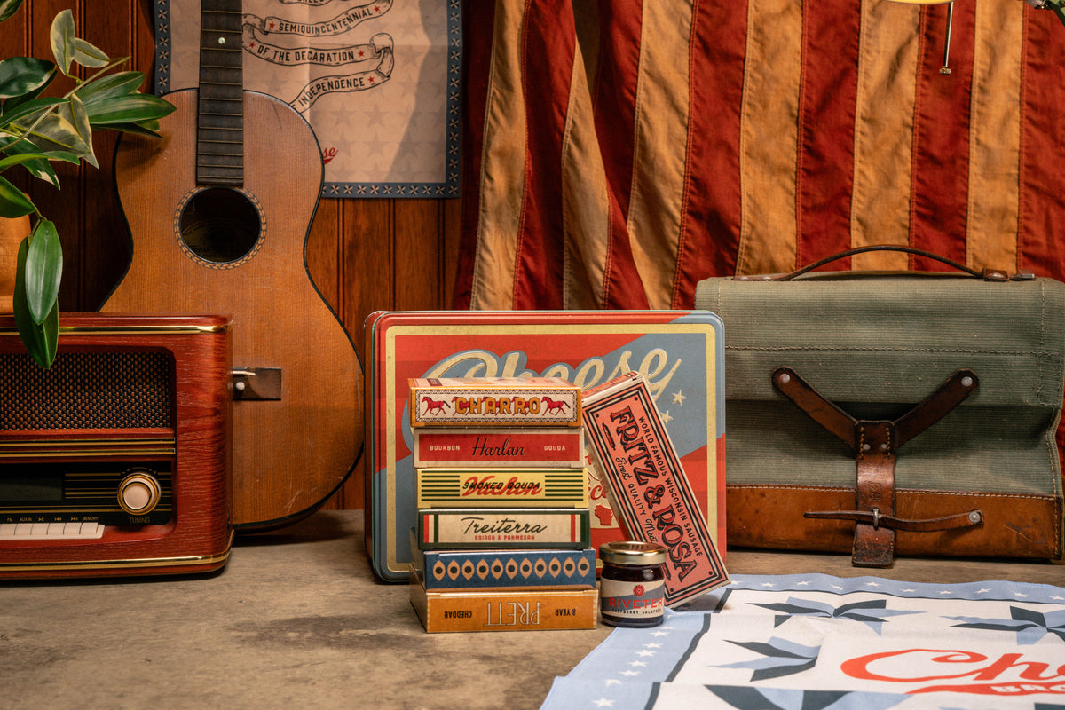 Retro Americana Cheese Gift Tin (+ Bonus 20-Year-Aged Cheddar)