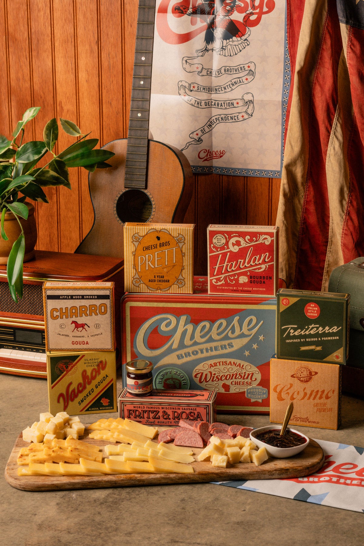 Retro Americana Cheese Gift Tin (+ Bonus 20-Year-Aged Cheddar)