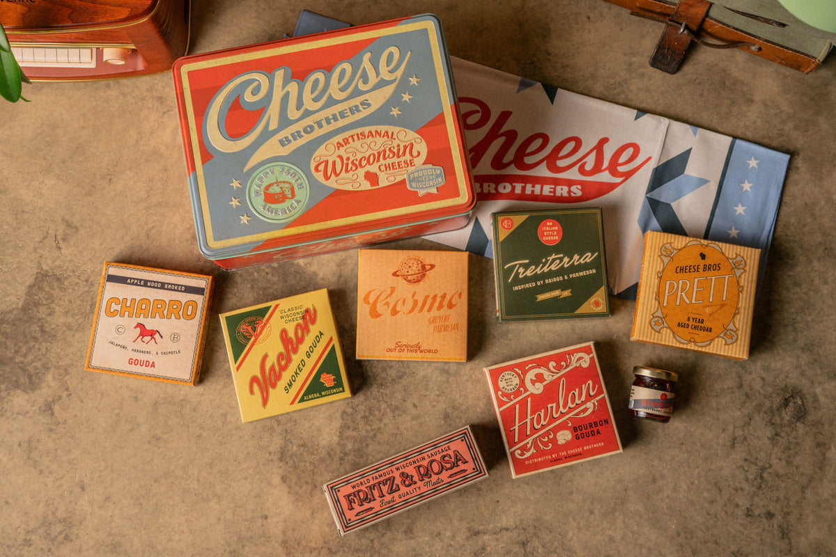 Retro Americana Cheese Gift Tin (+ Bonus 20-Year-Aged Cheddar)