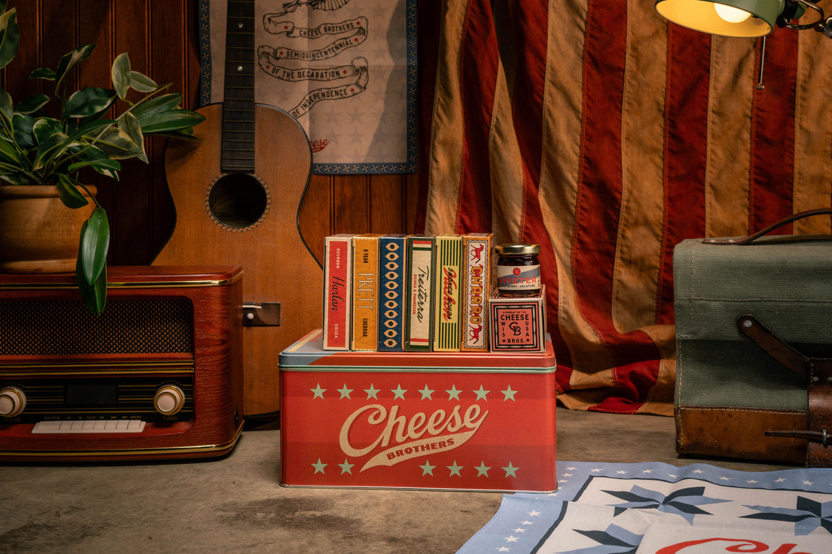 Retro Americana Cheese Gift Tin (+ Bonus 20-Year-Aged Cheddar)