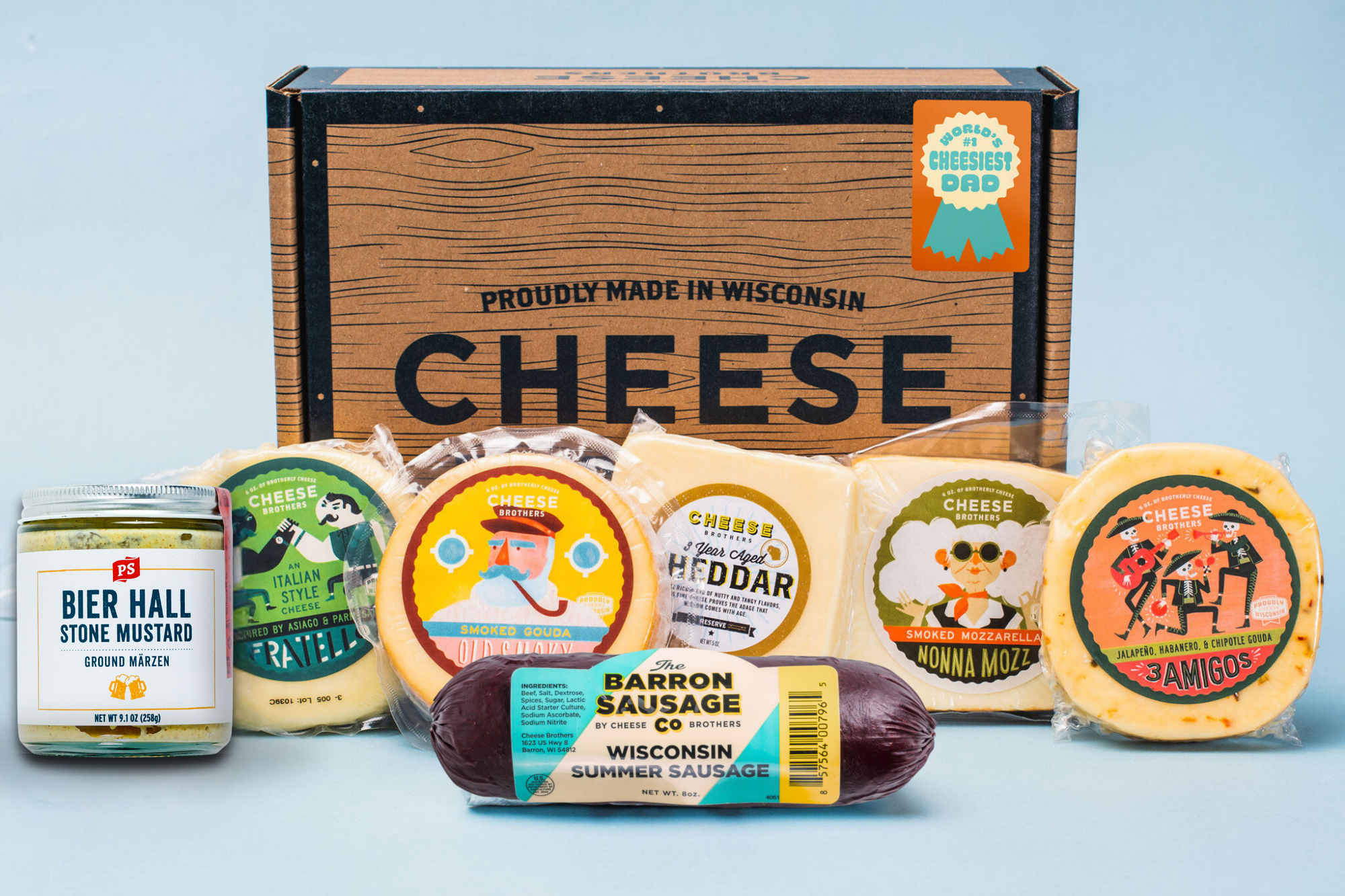 "World's Cheesiest Dad" Cheese Gift for Dad