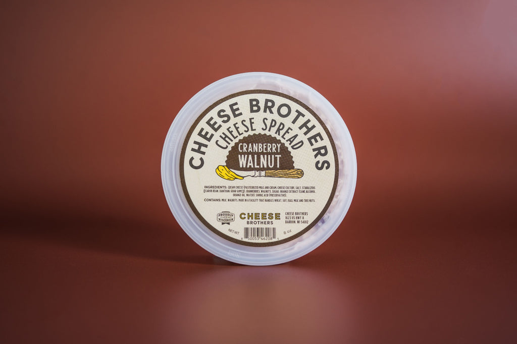 The top of the container for Cranberry Walnut Cheese spread. 