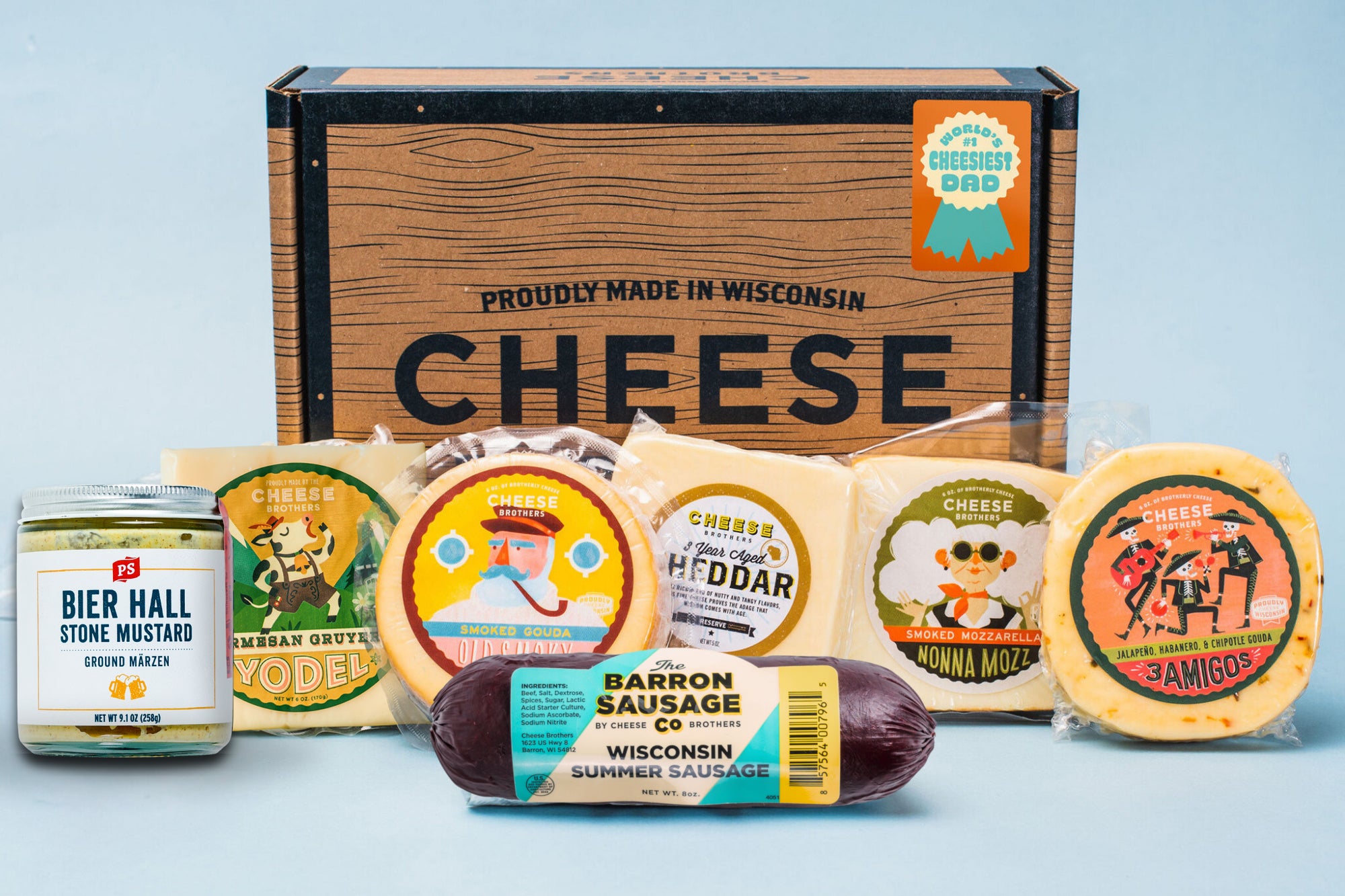 "World's Cheesiest Dad" Cheese Gift for Dad