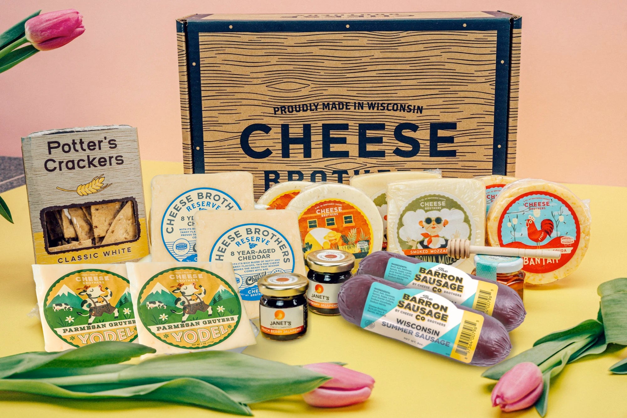 Deluxe "World's Cheesiest Mom" Gift Basket for Mom