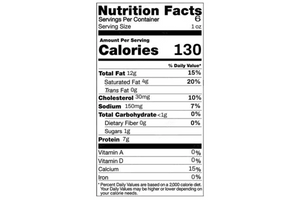 Nutrition Facts label.