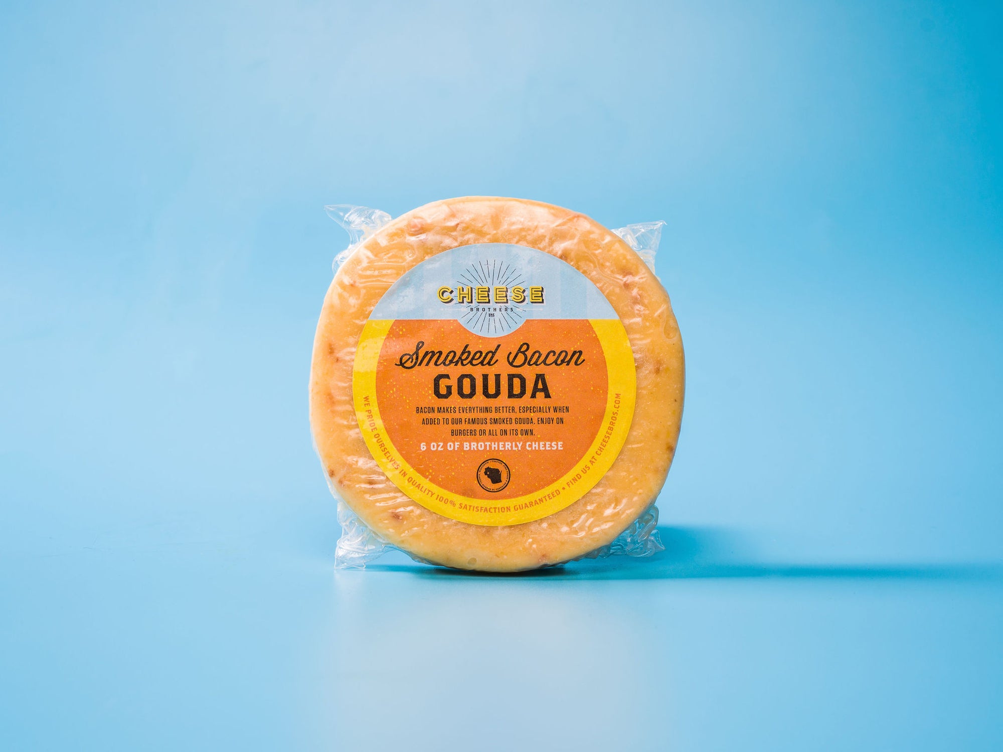 Package of smoked bacon gouda. 