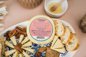 Back of package for Cheese Brothers havarti on charcuterie plate. 